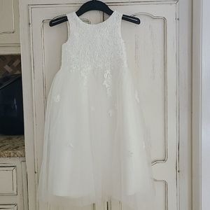 Girls flower girl dress and basket